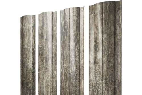 Штакетник Круглый с прямым резом 0,45 Print Elite Nordic Wood TwinColor