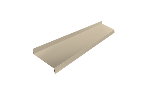 Отлив простой 100 0,5 Satin с пленкой RAL 1015 светлая слоновая кость (2м)