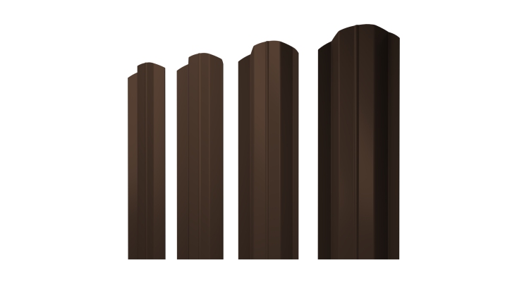 Штакетник М-образный В фигурный 0,5 Rooftop Бархат RAL 8017 шоколад