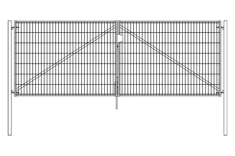 Ворота Light NoLock 1.53х4.0 RAL 6005