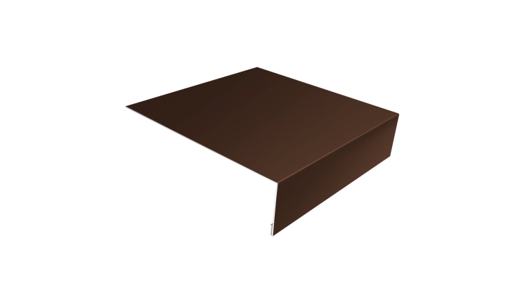 Планка лобовая/околооконная простая 190х50 0,5 Satin Matt RAL 8017 шоколад (3м)