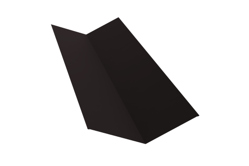 Планка ендовы верхней 145х145 0,45 PE с пленкой RAL 9005 черный (2м)