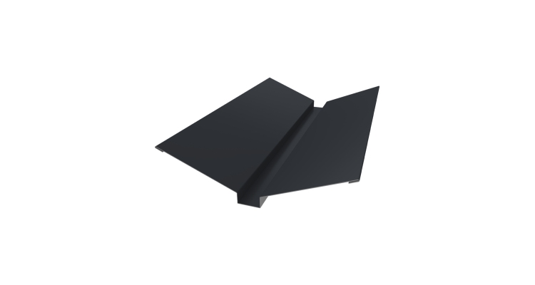 Планка ендовы верхней 115х30х115 0,45 PE RAL 7024 мокрый асфальт (3м)