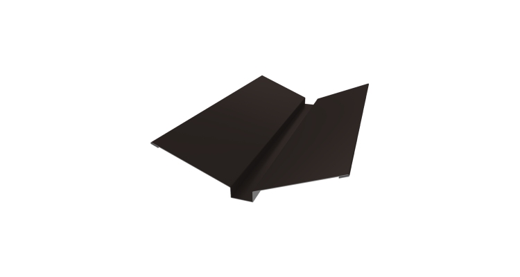 Планка ендовы верхней 115х30х115 0,45 PE RR 32 темно-коричневый (3м)